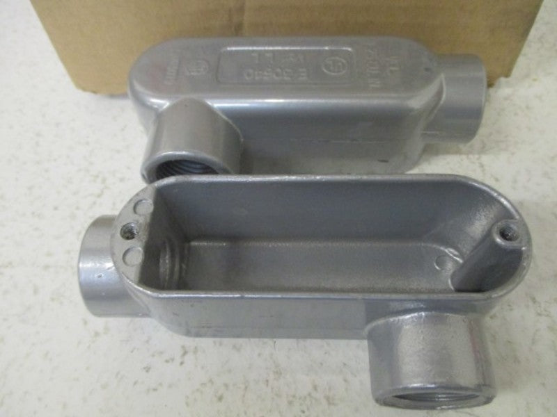 LOT OF 5 BRIDGEPORT LL-31 CONDUIT BODY 1/2" *NEW IN BOX*
