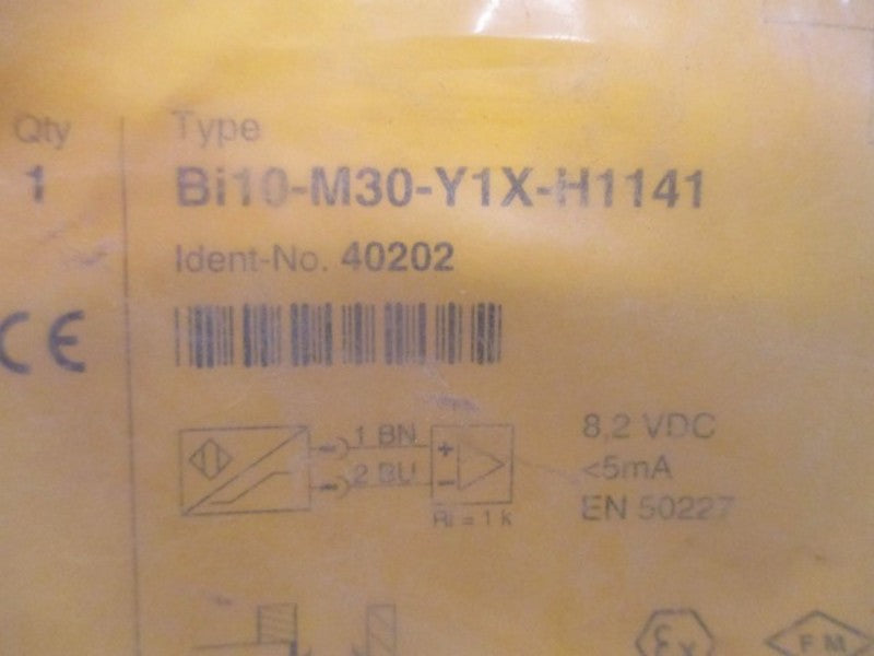 TURCK BI10-M30-Y1X-H1141 METAL BARREL W/CONNECTOR * NEW IN FACTORY BAG *