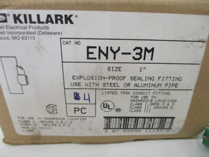 LOT OF 4 KILLARK ENY-3M SEALING FITTING 1" *NEW IN BOX*