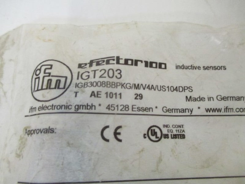 IFM EFECTOR IGT203 INDUCTIVE PROXIMITY SENSOR * NEW IN FACTORY BAG *
