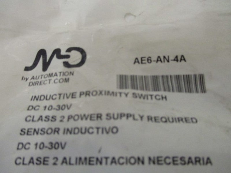 AUTOMATION DIRECT AE6-AN-4A INDUCTIVE PROXIMITY SENSOR * NEW IN FACTORY BAG *
