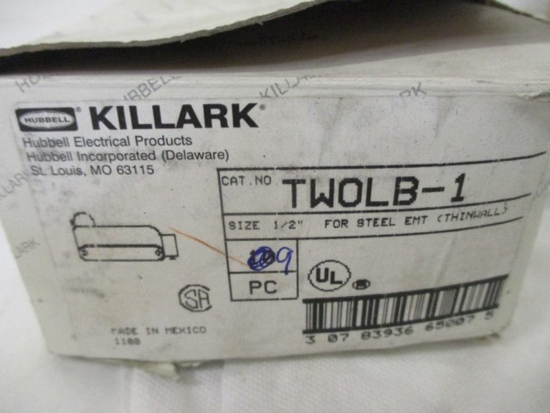 LOT OF 9 KILLARK TWOLB-1 CONDUIT BODY THINWALL *NEW IN BOX*