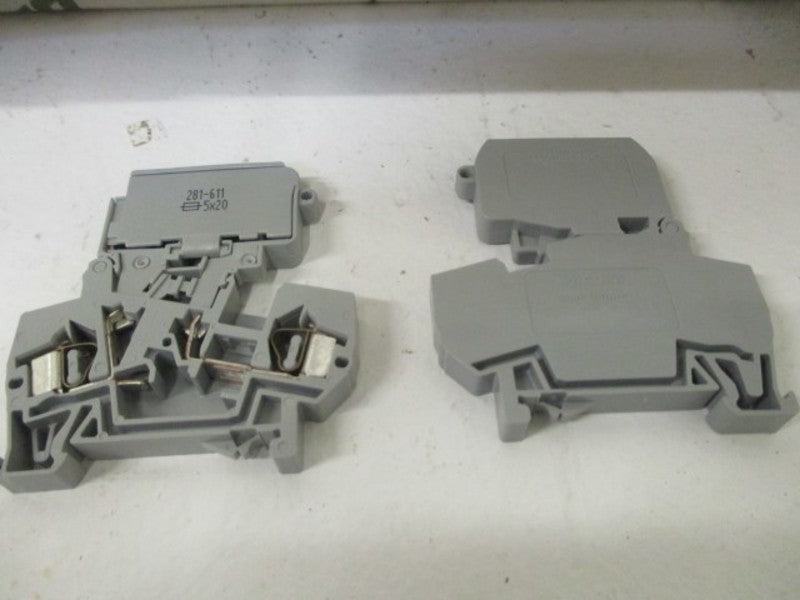 LOT OF 50 WAGO 281-611 FUSE TERMINAL BLOCK *NEW IN BOX*