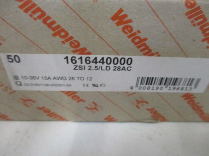 LOT OF 50 WEIDMULLER 1616440000 TERMINAL BLOCK W/ LED *NEW IN BOX*