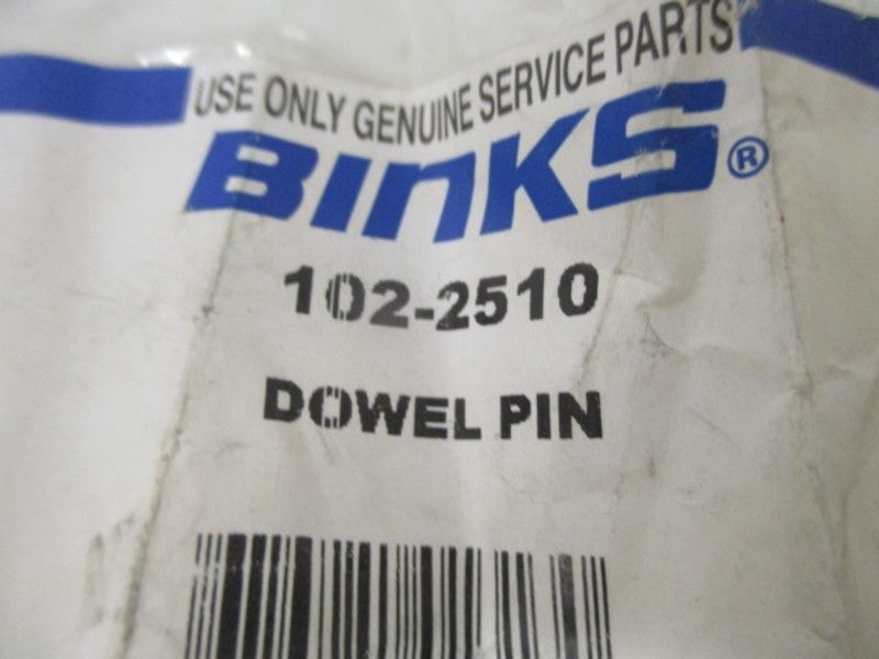 BINKS 102-2510 DOWEL PIN * NEW IN FACTORY BAG *
