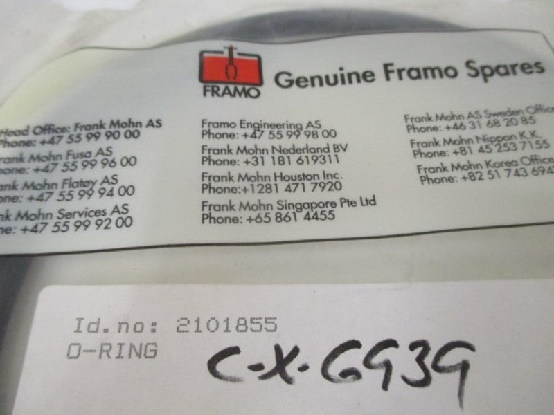 FRAMO 2101855 O-RING * NEW IN FACTORY BAG *