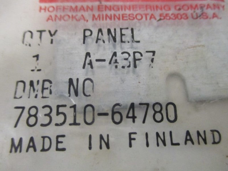 HOFFMAN A-43P7 ELECTRICAL ENCLOSURE * NEW IN FACTORY BAG *