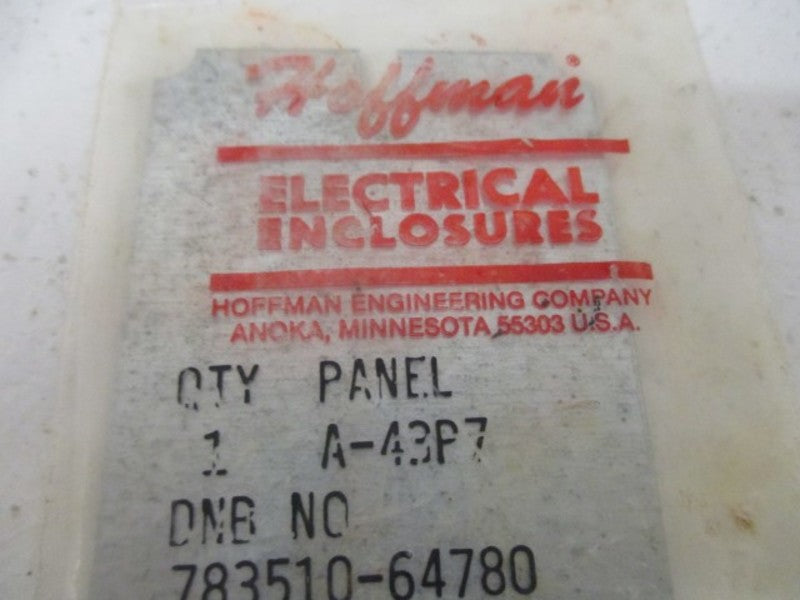 HOFFMAN A-43P7 ELECTRICAL ENCLOSURE * NEW IN FACTORY BAG *