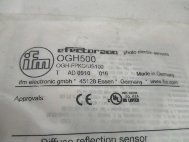 IFM EFECTOR OGH500 DIFFUSE REFLECTION SENSOR * NEW IN FACTORY BAG *