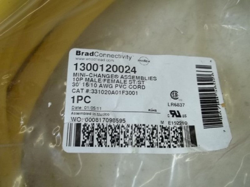 BRAD CONNECTIVITY 1300120024 CORD * NEW IN A BAG *