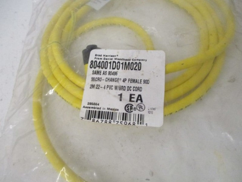 DANIEL WOODHEAD 804001D01M020 MICRO CHANGE 4PIN FEMALE * NEW IN FACTORY BAG *