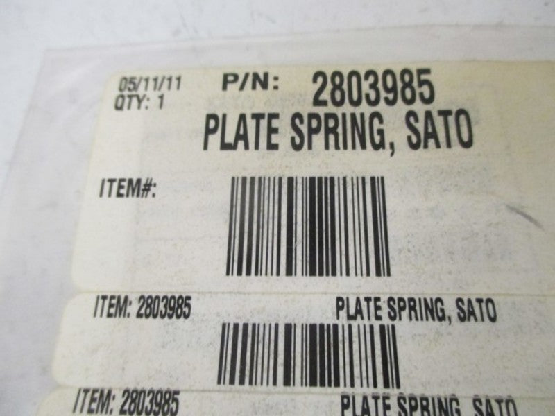 DIAGRAPH SATO 2803985 PLATE SPRING * NEW IN FACTORY BAG *