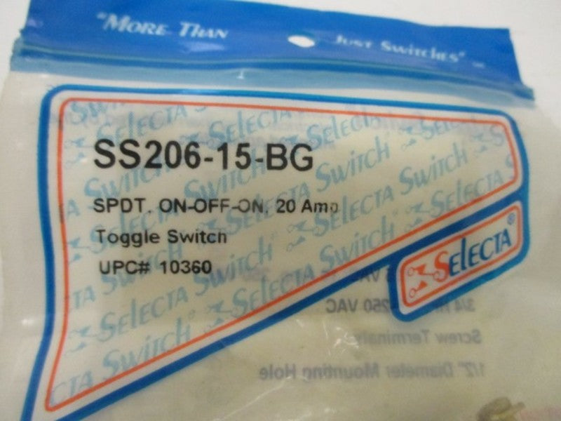 SELECTA SS206-15-BG TOGGLE SWITCH 125VAC * NEW IN FACTORY BAG *