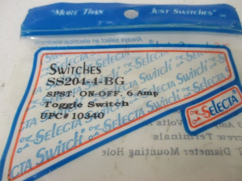 SELECTA SS204-4-BG TOGGLE SWITCH 125VAC * NEW IN FACTORY BAG *