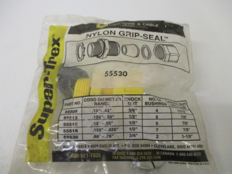 TPC WIRE & CABLE SUPER-TREX 55530 NYLON GRIP-SEAL * NEW IN FACTORY BAG *