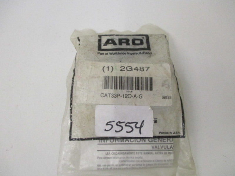 ARO CAT33P-120-A-G 2G487 SOLENOID VALVE COIL 120 VAC * NEW IN FACTORY BAG *