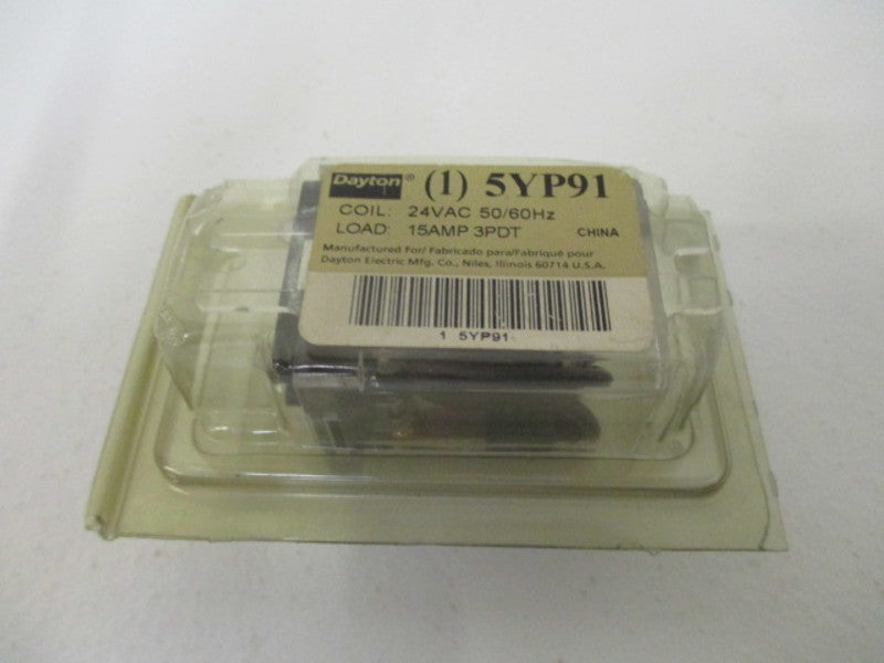 DAYTON 5YP91 RELAY 15A 24 VAC * NEW IN ORIGINAL PACKAGE *