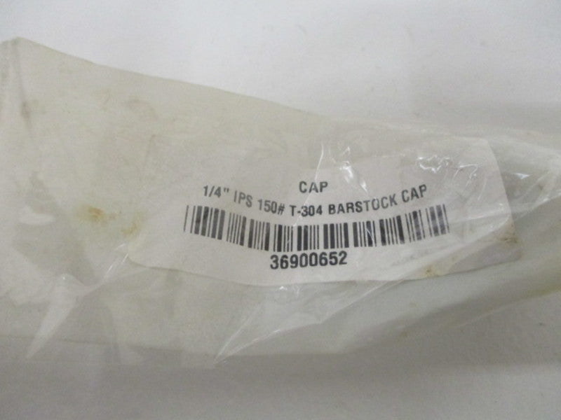 T-304 BARSTOCK CAP 1/4" IPS 150# * NEW IN FACTORY BAG *