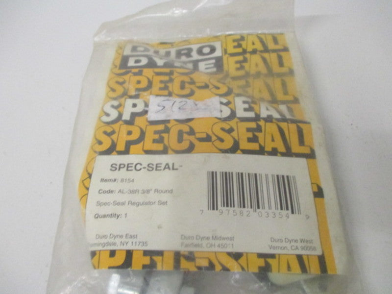 DURO DYNE 8154 SPEC-SEAL REGULATOR SET 3/8" ROUND * NEW IN FACTORY BAG *