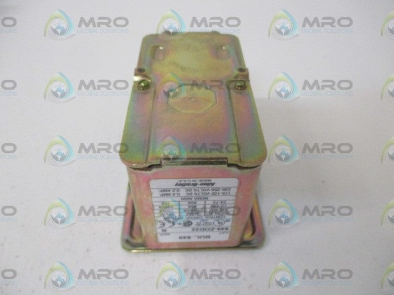 ALLEN BRADLEY 849-ZOD32 SER. B TIMING RELAY (MISSING ACCESSORY) * NEW NO BOX *