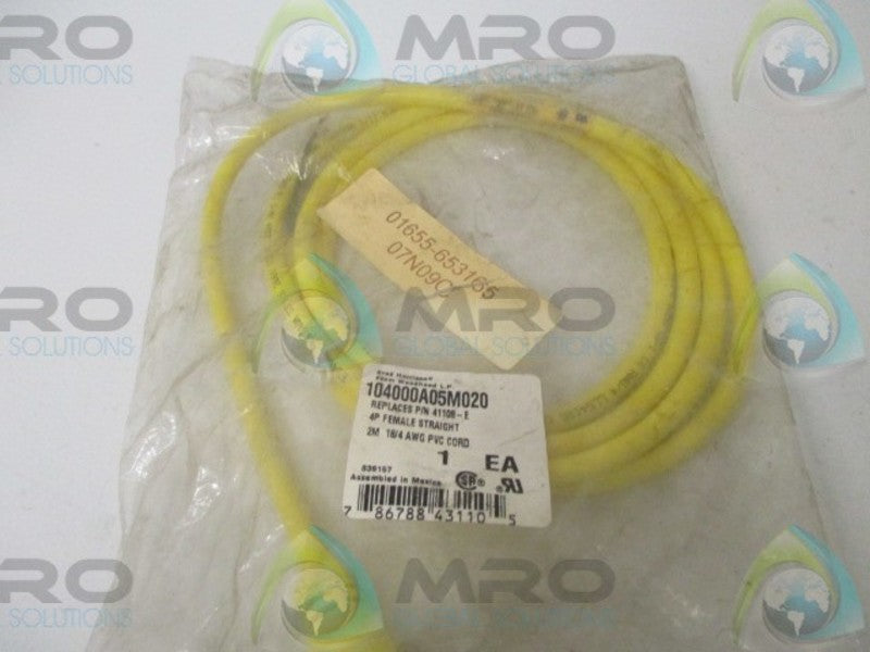 BRAD HARRISON 104000A05M020 FEMALE STRAIGHT CORD * NEW IN FACTORY BAG *