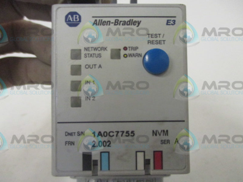 ALLEN BRADLEY 193-EC1AB SER. A SOLID STATE OVERLOAD RELAY * USED *