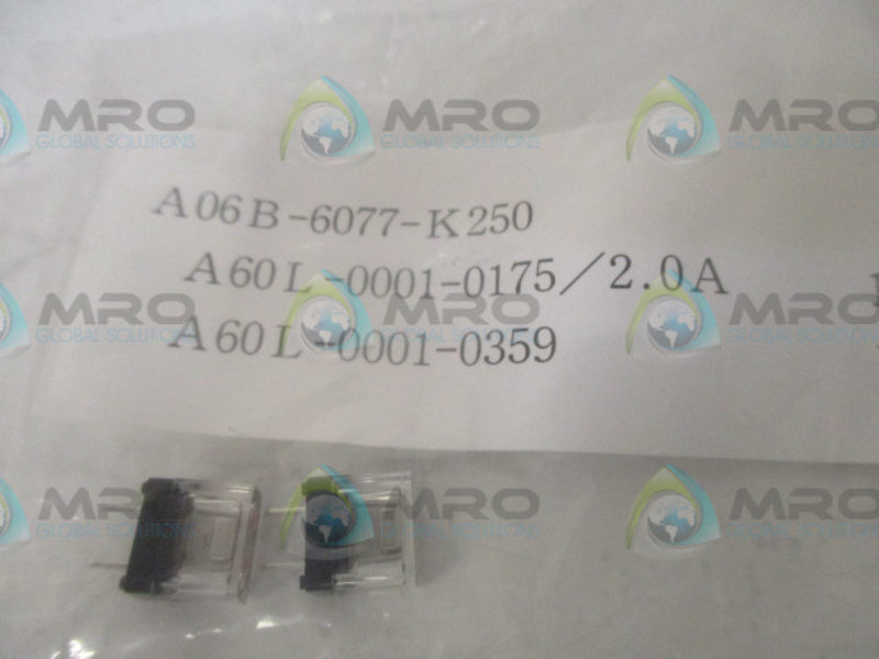 FANUC A06B-6077-K250 FUSE KIT (PKG OF 2) * NEW IN FACTORY BAG *