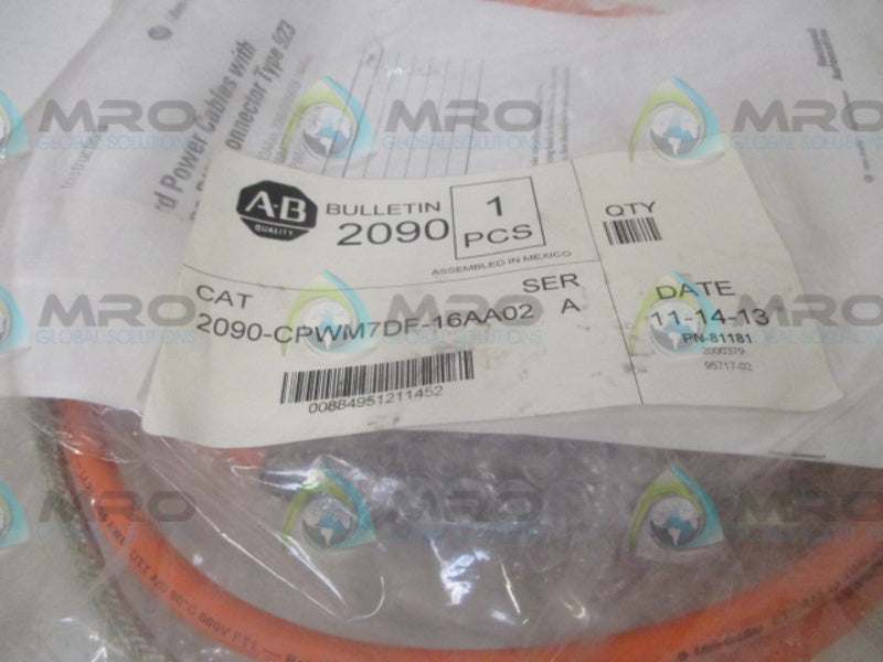 ALLEN BRADLEY 2090-CPWM7DF-16AA02 SER. A CABLE * NEW IN FACTORY BAG *