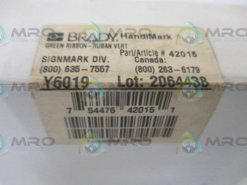 BRADY Y6019 42015 GREEN RIBBON * FACTORY SEALED *
