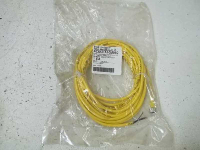BRAD HARRISON 403000A10M050 MOLDED CONNECTOR * NEW IN A FACTORY BAG *