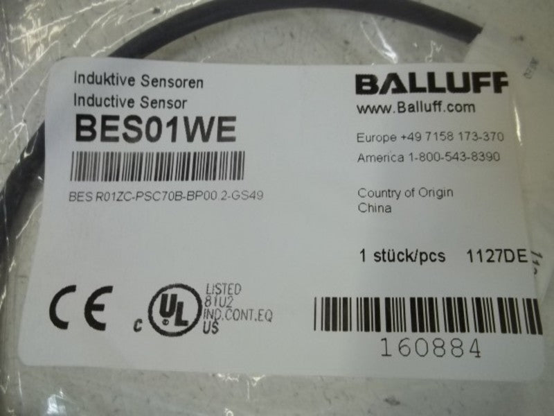 BALLUFF BESR01ZC-PSC70B-BP00.2-GS49 (BES01WE) SENSOR * NEW IN FACTORY BAG *