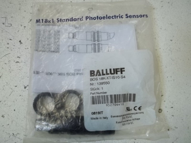BALLUFF BOS 18K-XT-IS10-S4 PHOTOELECTRIC SENSOR * NEW IN FACTORY BAG *