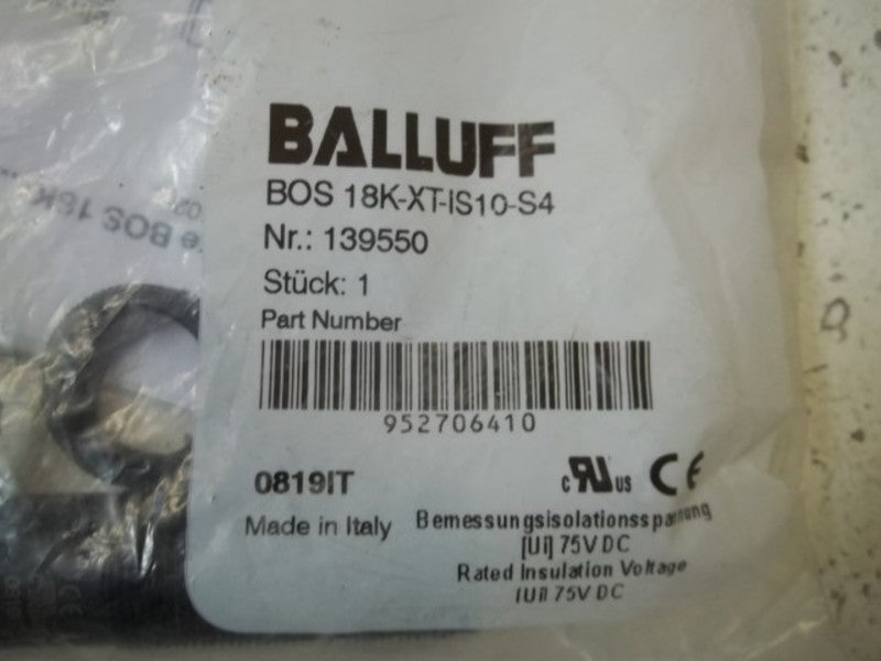 BALLUFF BOS 18K-XT-IS10-S4 PHOTOELECTRIC SENSOR * NEW IN FACTORY BAG *