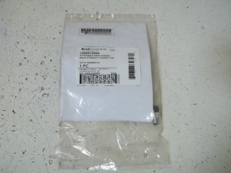 BRAD HARRISON 1200910004 (N03MA03124) MALE STRAIGHT CONN.* NEW IN FACTORY BAG *