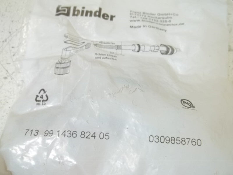 BINDER 713-99-1436-824-05 CONNECTOR * NEW IN FACTORY BAG *