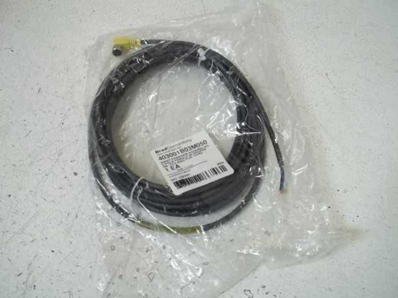 BRAD CONNECTIVITY 403001B03M050 90 DEGREE CORDSET * NEW IN FACTORY BAG *