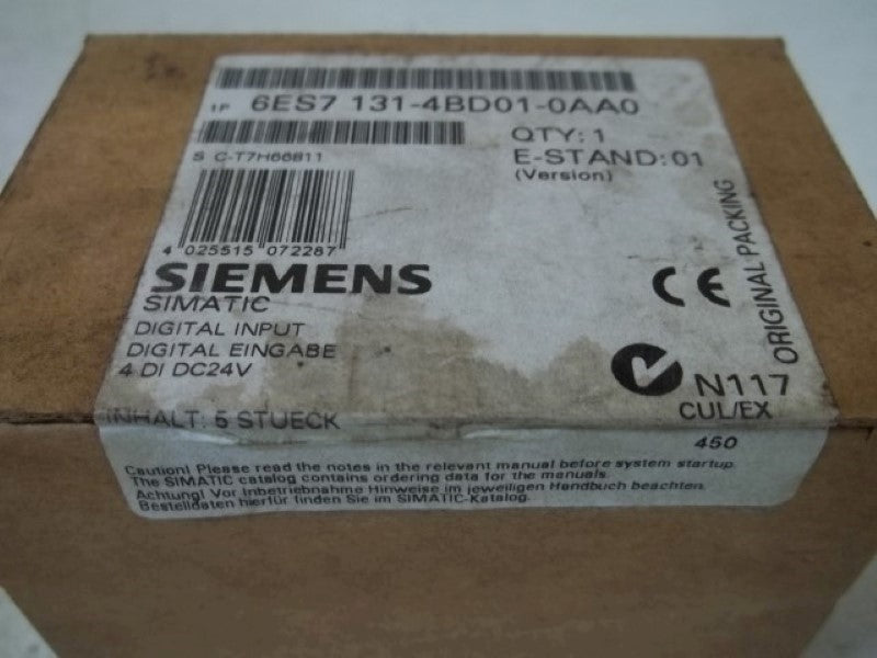 SIEMENS 6ES7131-4BD01-0AA0 DIGITAL INPUT (PKG OF 5) * FACTORY SEALED *