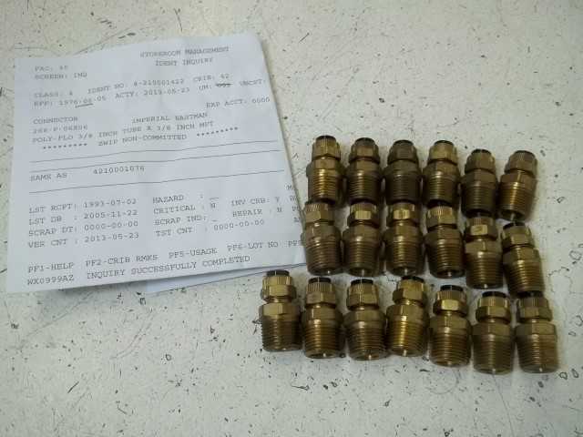 LOT OF 19 IMPERIAL 268-P-06X06 CONNECTOR *NEW NO BOX*
