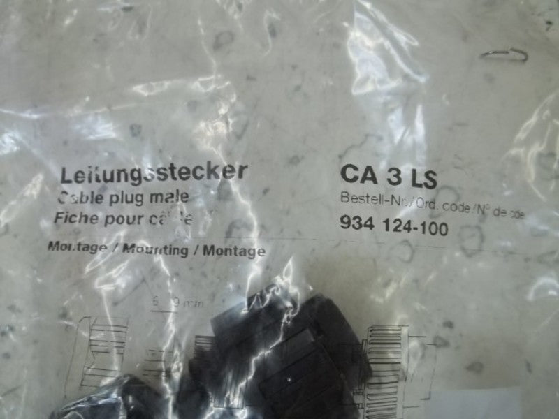 HIRSCHMANN CA3LS CABLE PLUG MALE * NEW IN FACTORY BAG *