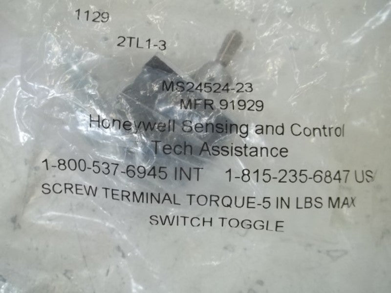 HONEYWELL 2TL1-3 TOGGLE SWITCH * NEW IN FACTORY BAG *