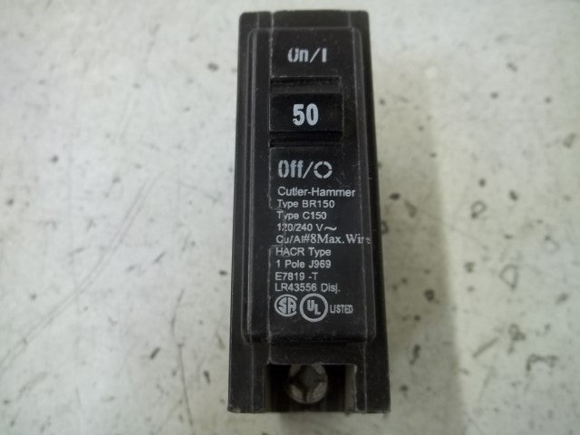 LOT OF 2 EATON BR150 CIRCUIT BREAKER *USED*