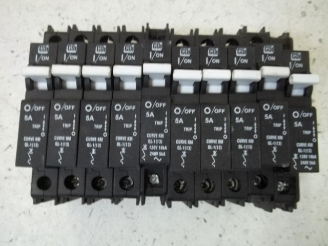LOT OF 10 CBI QL18KM05LW CIRCUIT BREAKER *USED*
