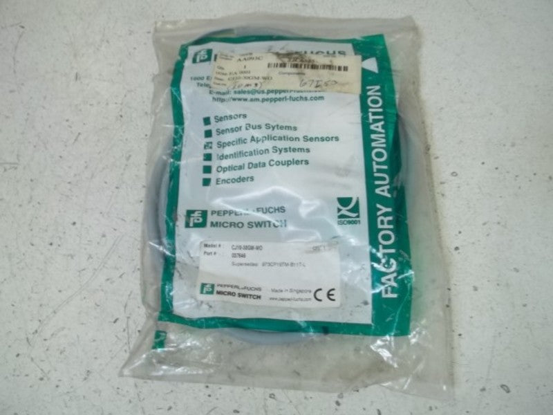 PEPPERL+FUCHS CJ10-30GM-WO PROXIMITY SWITCH * NEW IN FACTORY BAG *