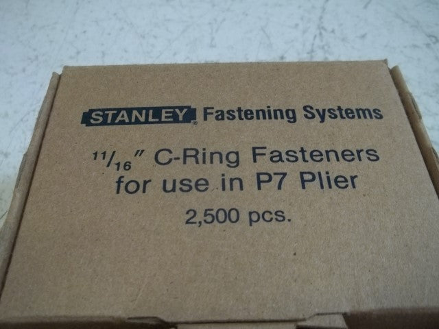 LOT OF 2500 STANLEY 616SS50 C-RING FASTENERS *NEW IN BOX*