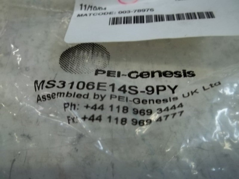 INDUSTRIAL MRO MS3106E14S-9PY CONNECTOR PLUG * NEW IN BAG *