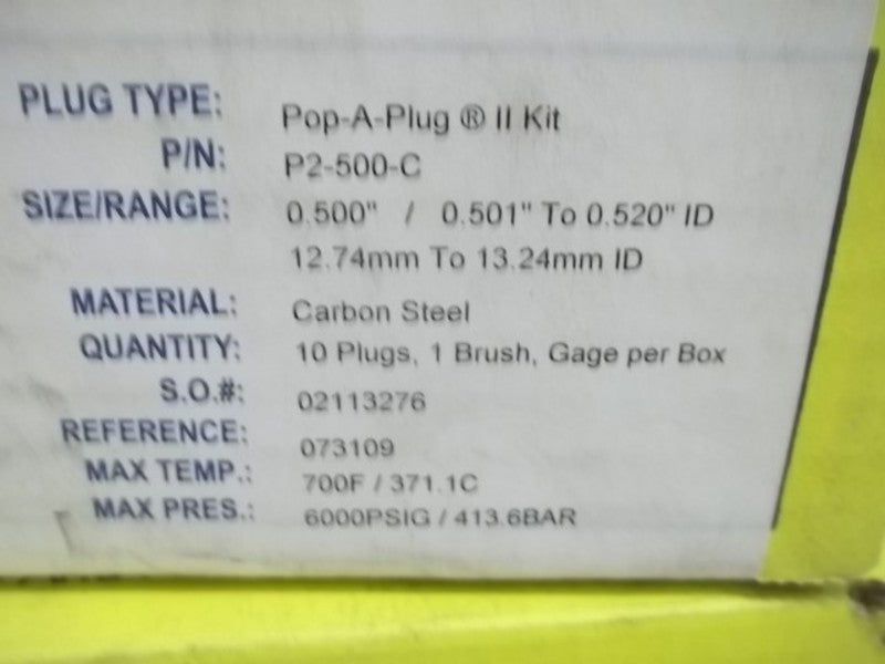 LOT OF 10 CURTISS WRIGHT P2-500-C POP-A-PLUG II KIT *NEW IN BOX*