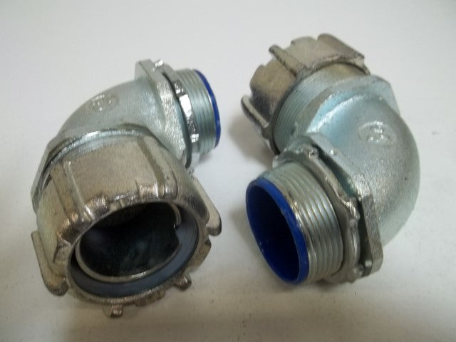 LOT OF 2 5356 THOMAS & BETTS 11/2" LIQUIDTIGHT CONNECTOR 90 ANGLE *NEW IN BOX*