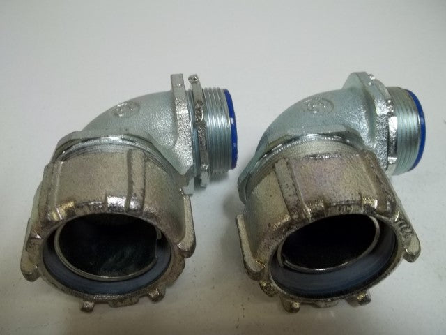 LOT OF 2 5356 THOMAS & BETTS 11/2" LIQUIDTIGHT CONNECTOR 90 ANGLE *NEW IN BOX*