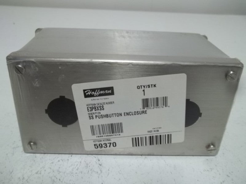 HOFFMAN E3PBXSS PUSHBUTTON ENCLOSURE * NEW IN ORIGINAL PACKAGE *