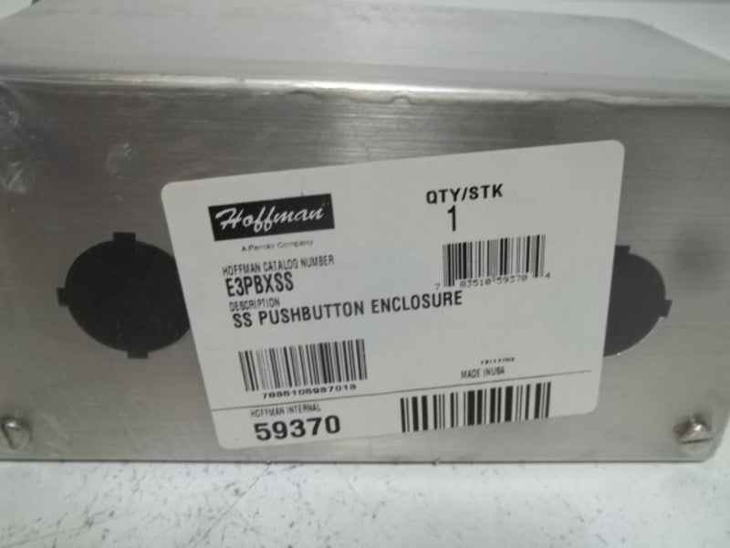 HOFFMAN E3PBXSS PUSHBUTTON ENCLOSURE * NEW IN ORIGINAL PACKAGE *